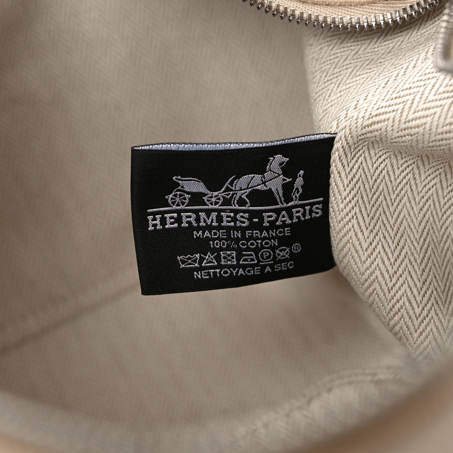 Hermes Canvas Large Bride-A-Brac Pavillon Pouch Natural Multicolor 6 of 9