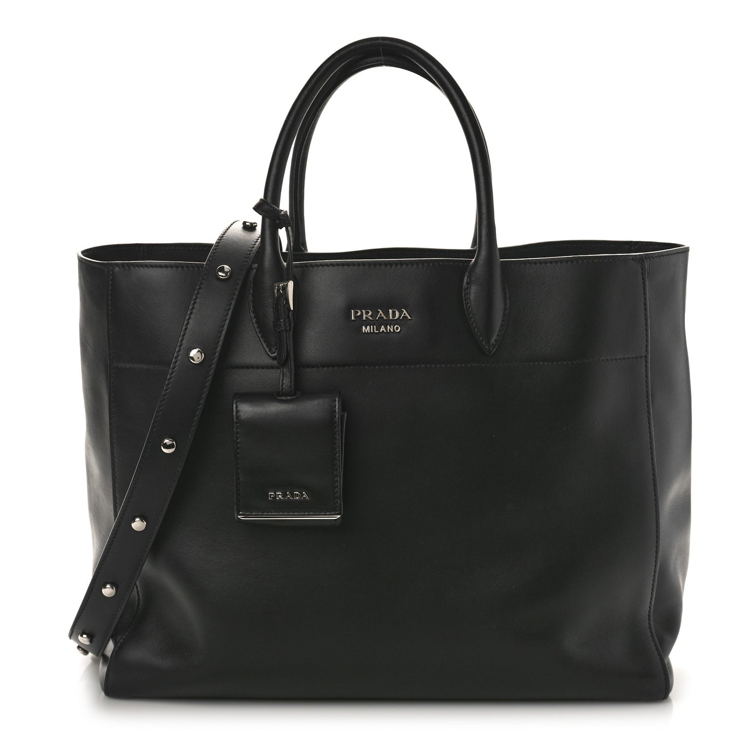 City Calf Tote Black