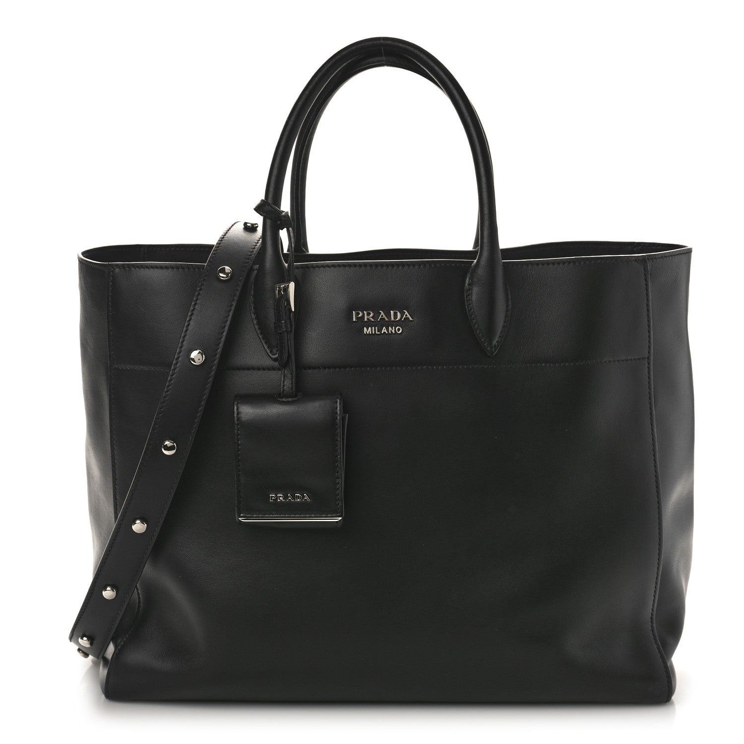 Prada City Calf Tote Black 1 of 9
