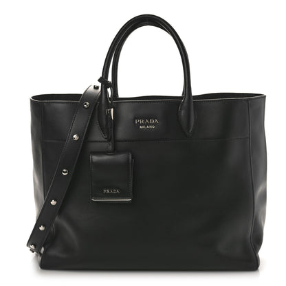 Prada City Calf Tote Black 1 of 9
