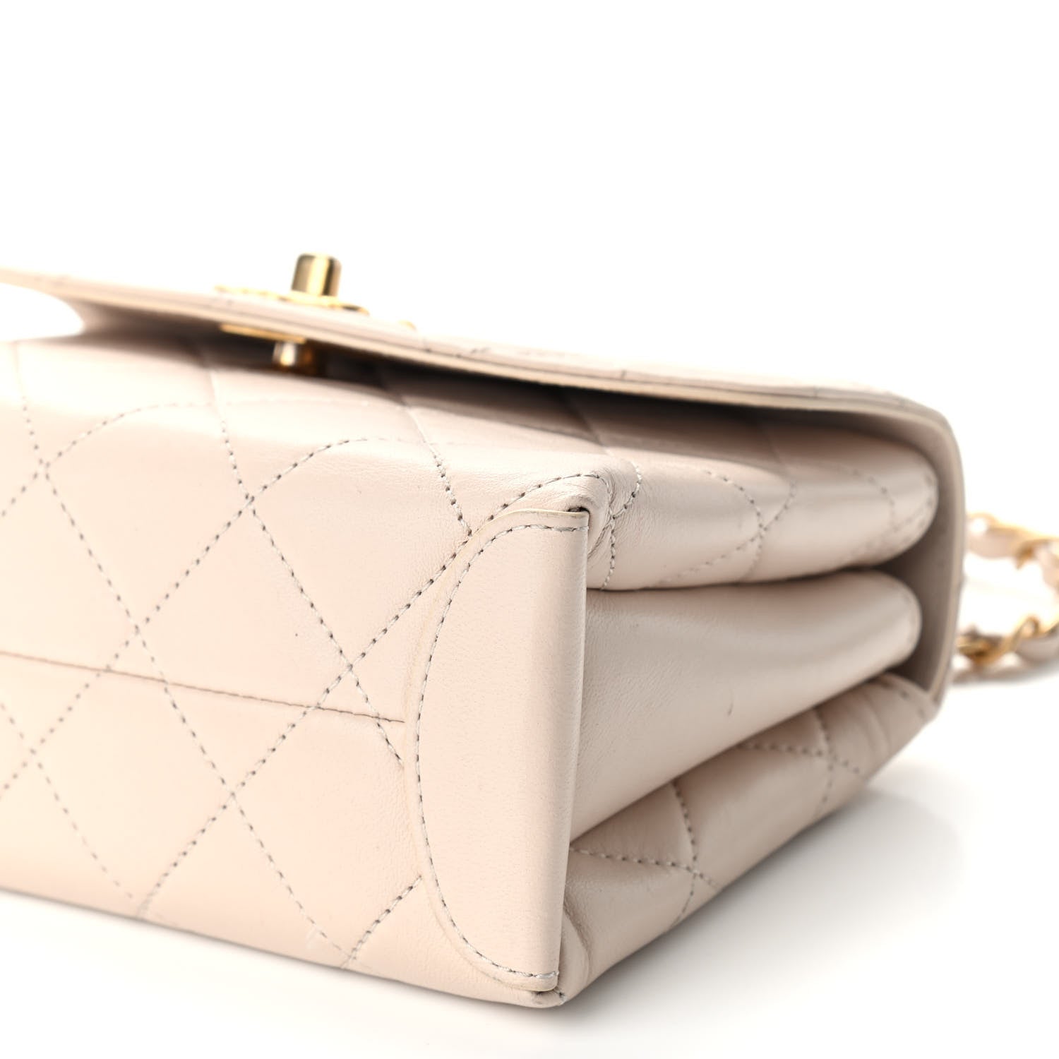 Chanel Lambskin Quilted Mini Trendy Spirit Top Handle Flap Light Pink 10 of 17