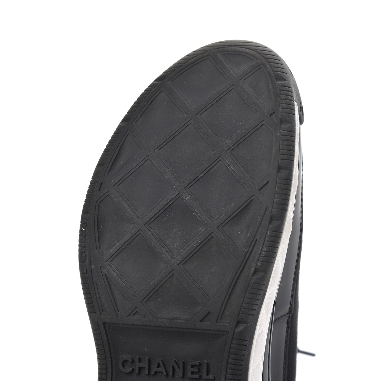 Chanel Velvet Calfskin Mixed Fibers CC Sneakers 37.5 Black 9 of 13