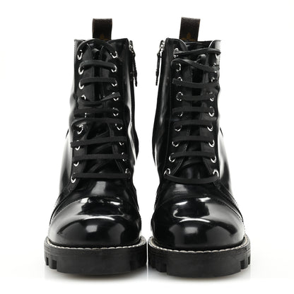 Louis Vuitton Patent Calfskin Star Trail Ankle Boots 38 Black 3 of 12