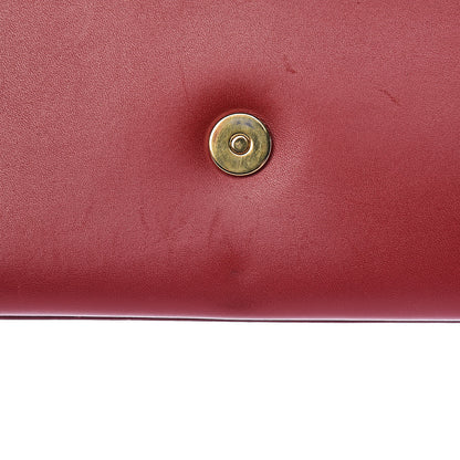Saint Laurent Calfskin Classic Monogram Tassel Clutch Red 10 of 15