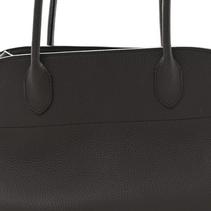 The Row Matte Grained Calfskin Margaux Shoulder 12 Deep Brown 7 of 10