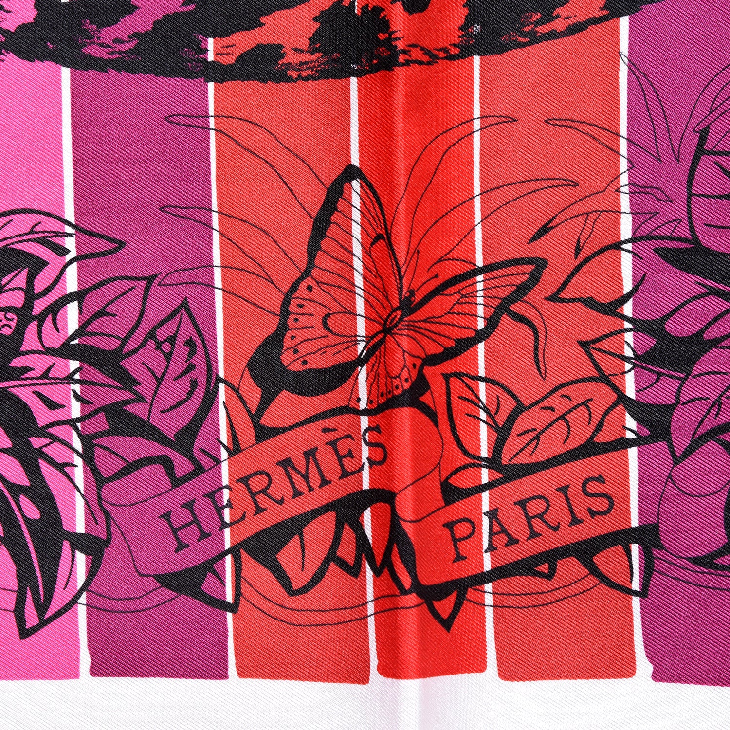 Hermes Silk Carre Jungle Love Rainbow Scarf 90 Rose Vert Jaune 3 of 4