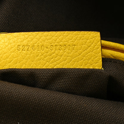 Alexander McQueen Grainy Calfskin Padlock Skull Clutch Yellow 7 of 8