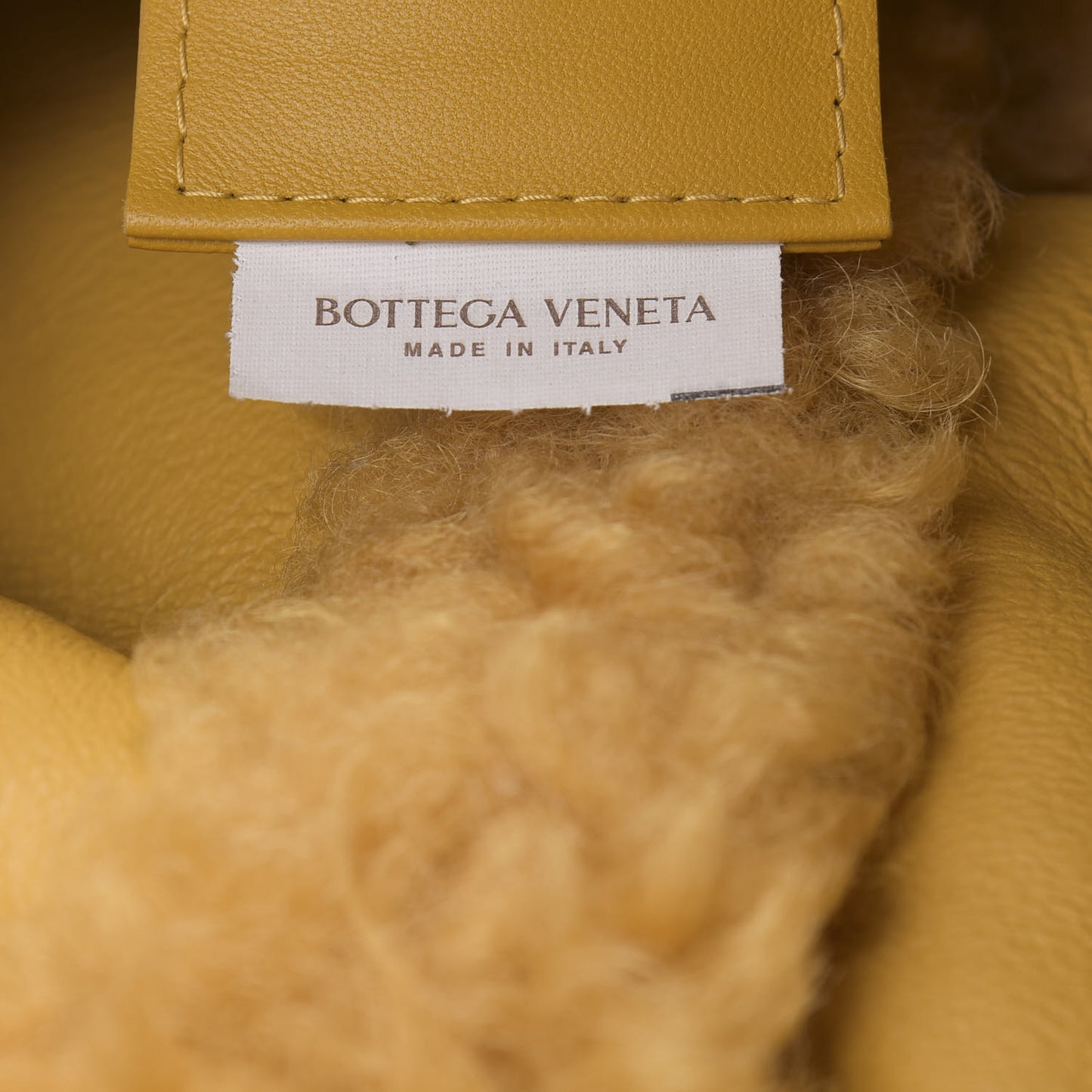 Shearling Intrecciato The Chain Tote Curry