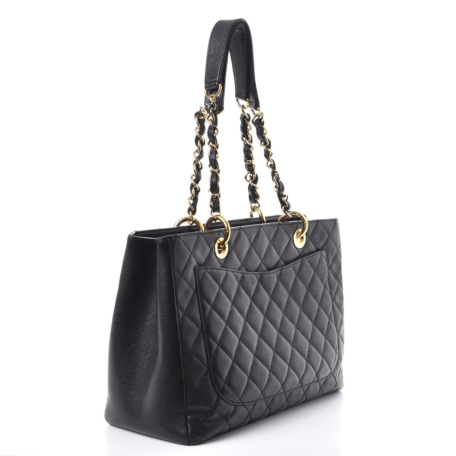 Chanel Caviar Quilted Grand Shopping Tote GST Black 3 of 7