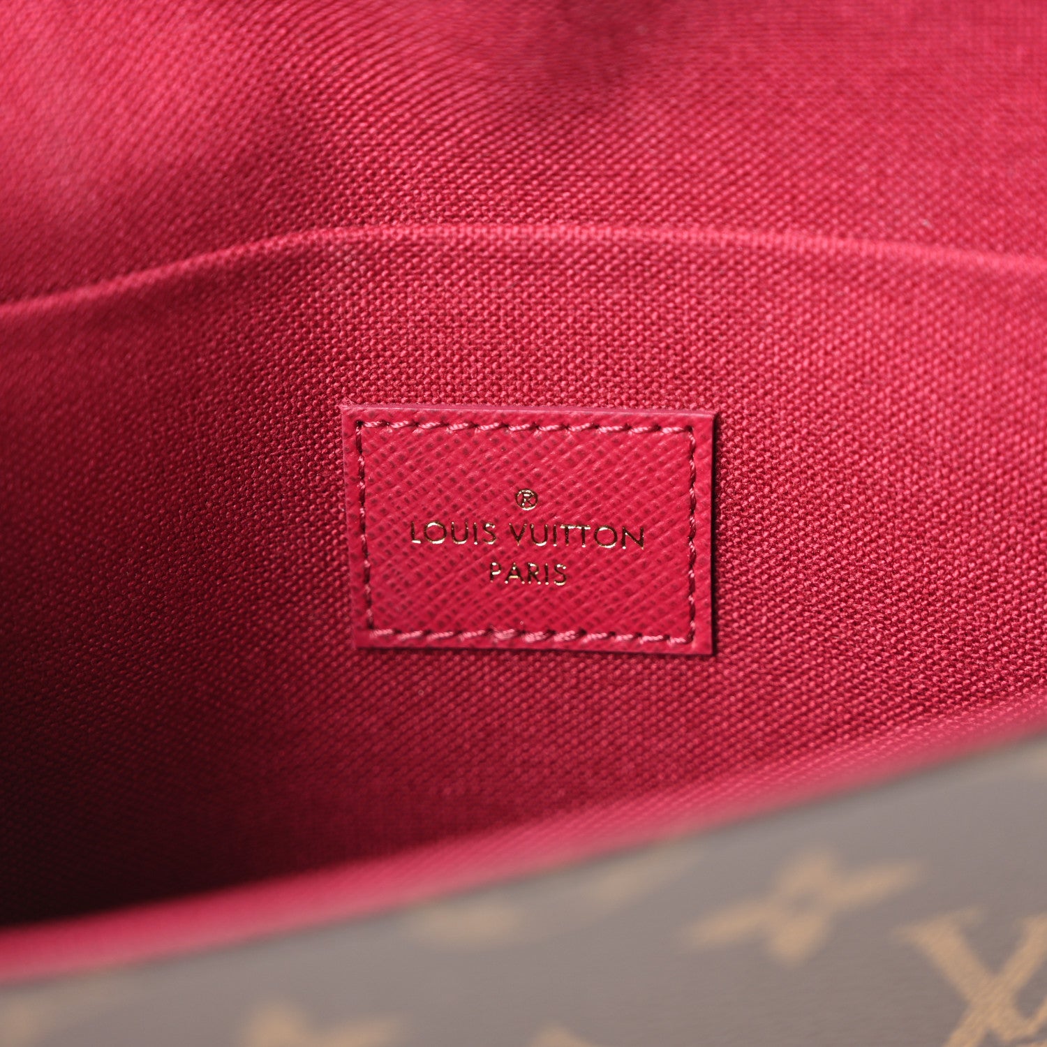 Louis Vuitton Monogram Pochette Felicie Chain Wallet Fuchsia 8 of 14