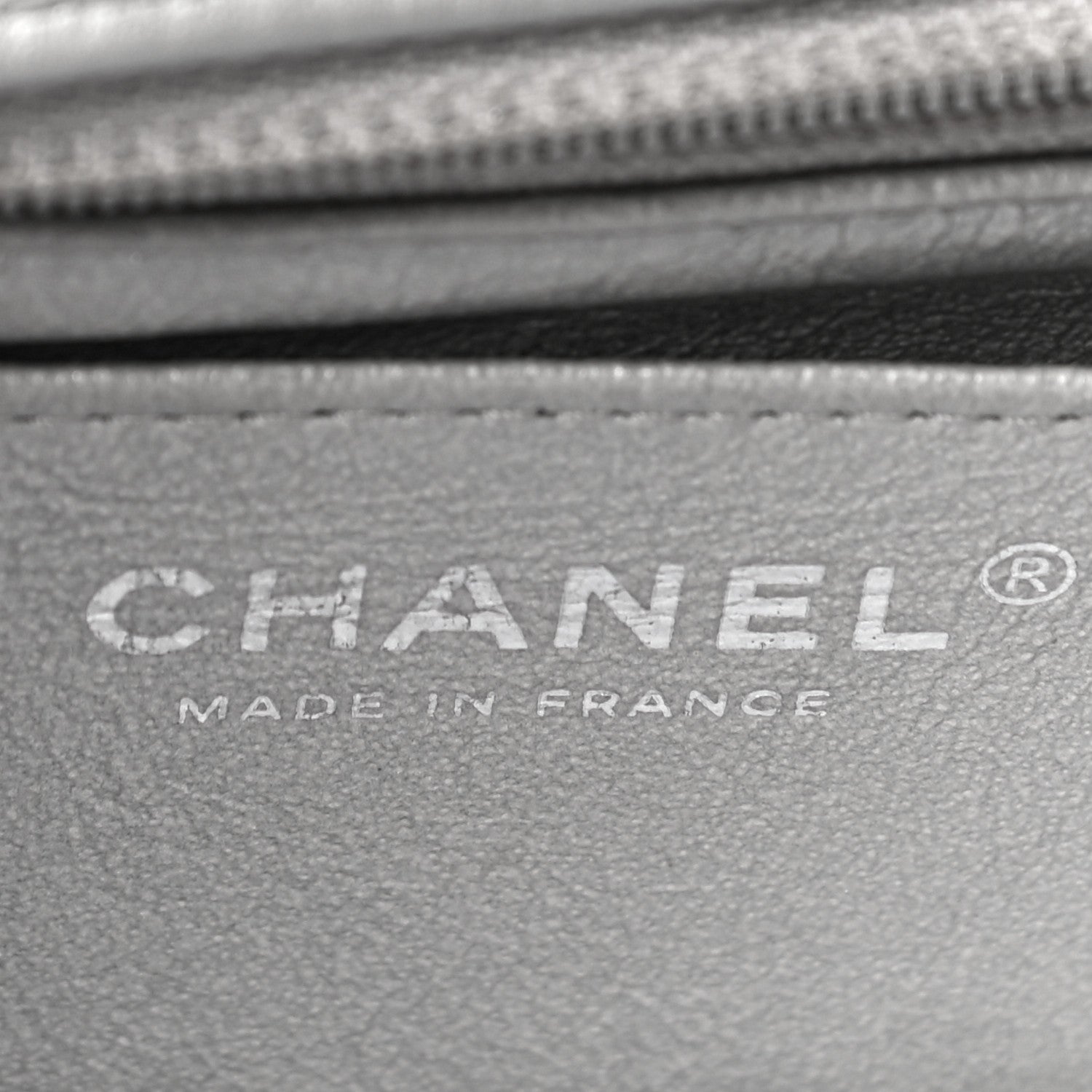 Chanel Patent Metallic Crumpled Calfskin Chevron Quilted Mini Rectangular Flap Silver 5 of 9
