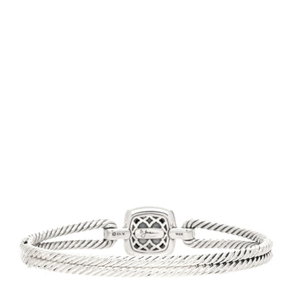 David Yurman Sterling Silver Diamond Black Onyx Albion Cable Bracelet 2 of 5