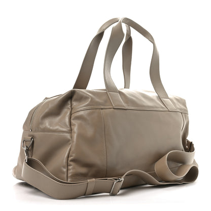Saint Laurent Lambskin Embossed Logo Holdall Bag Beige 3 of 10