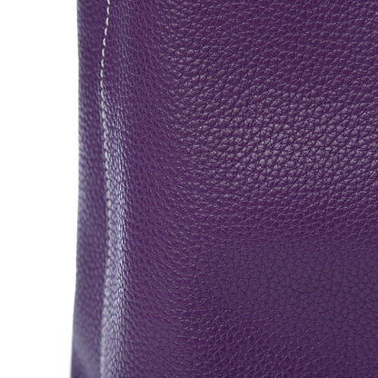 Hermes Taurillon Clemence Double Sens 45 Reversible Tote Bleu Zanzibar Ultraviolet 17 of 17