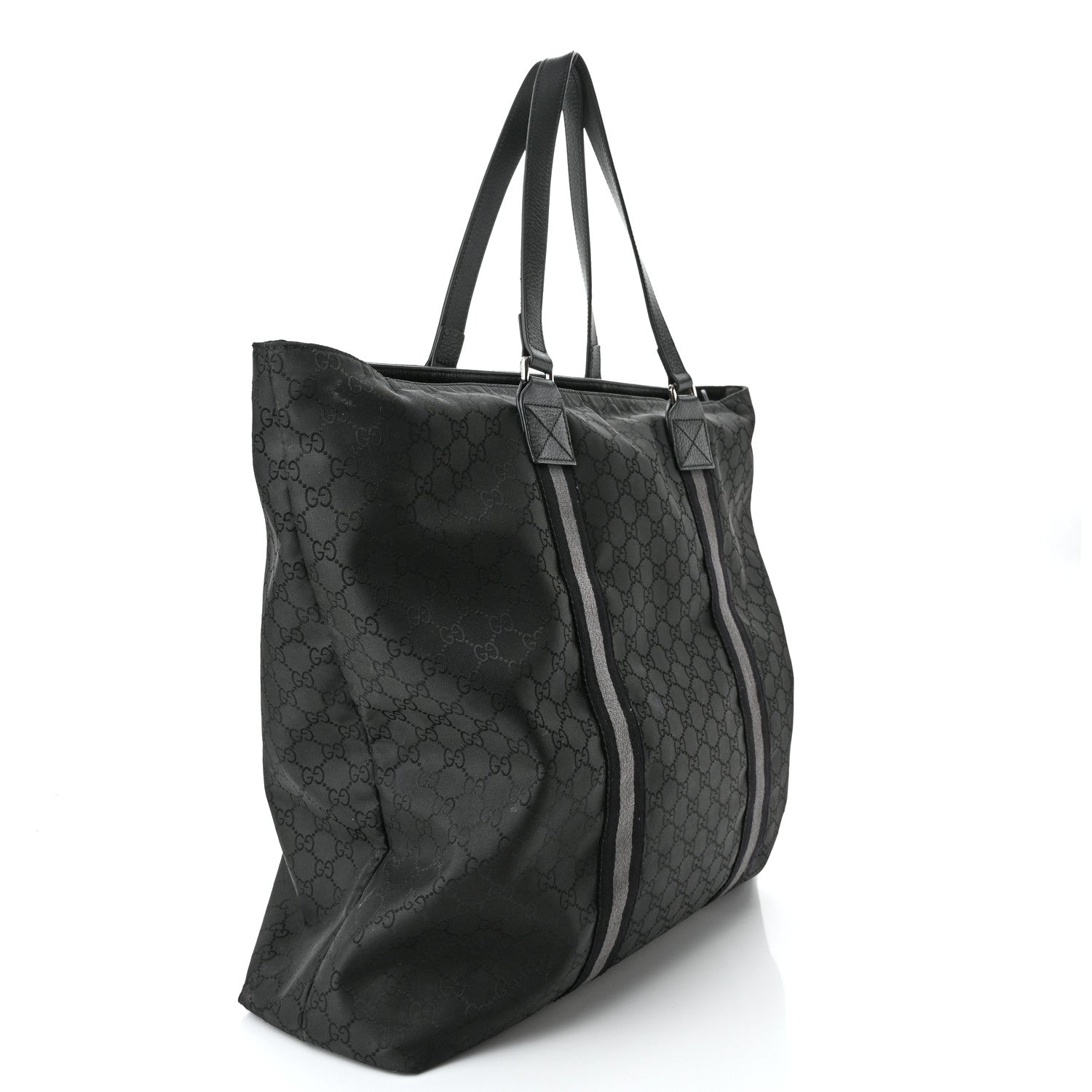 Gucci Nylon Monogram Tote Black 3 of 11