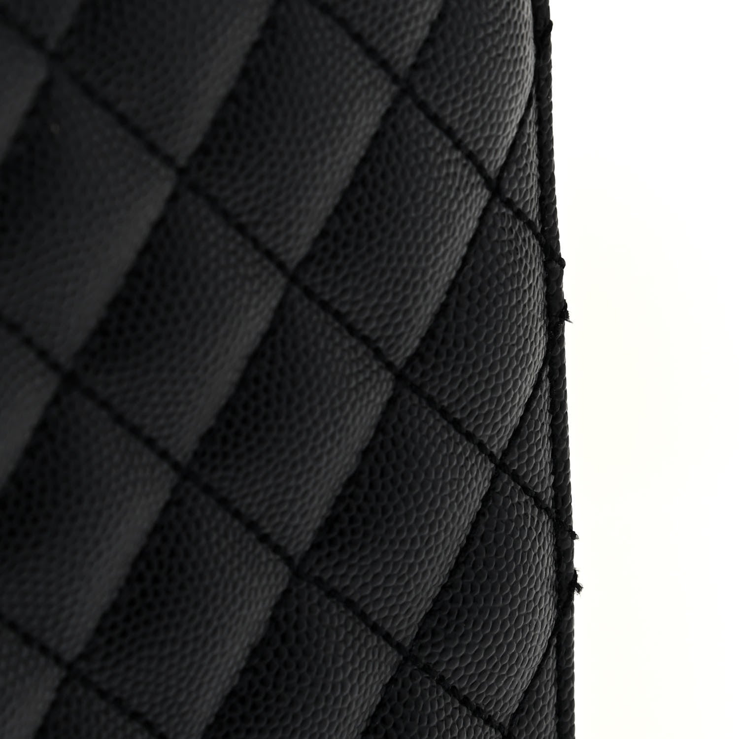 Saint Laurent Grain De Poudre Textured Mixed Matelasse Large Triquilt Monogram Monochrome Satchel Black 5 of 6