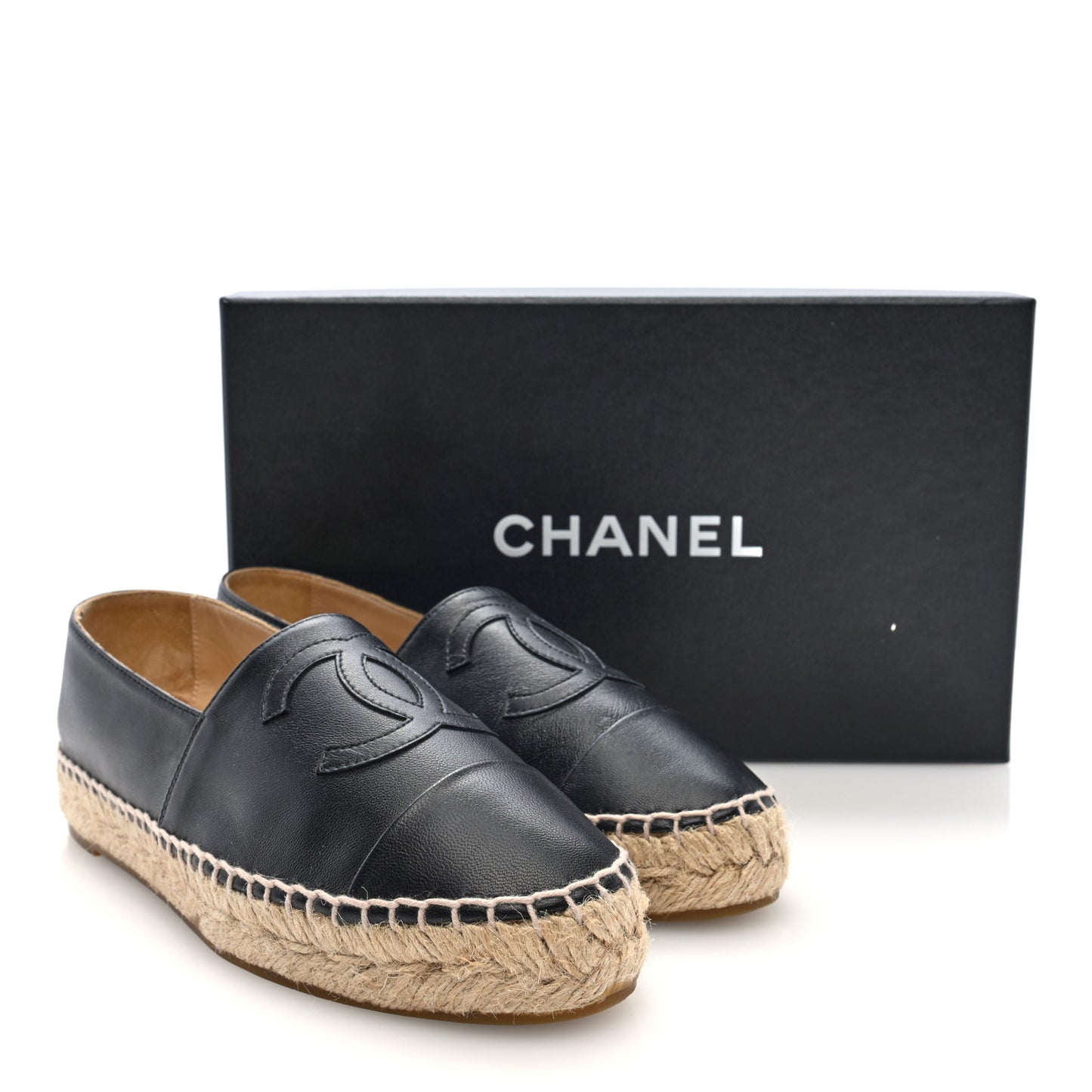 Lambskin CC Espadrilles 36 Black