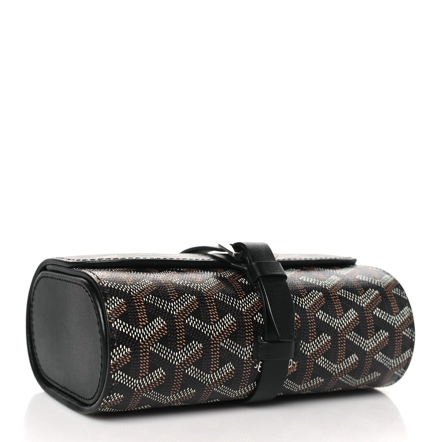 Goyardine Double Travel Watch Case Black