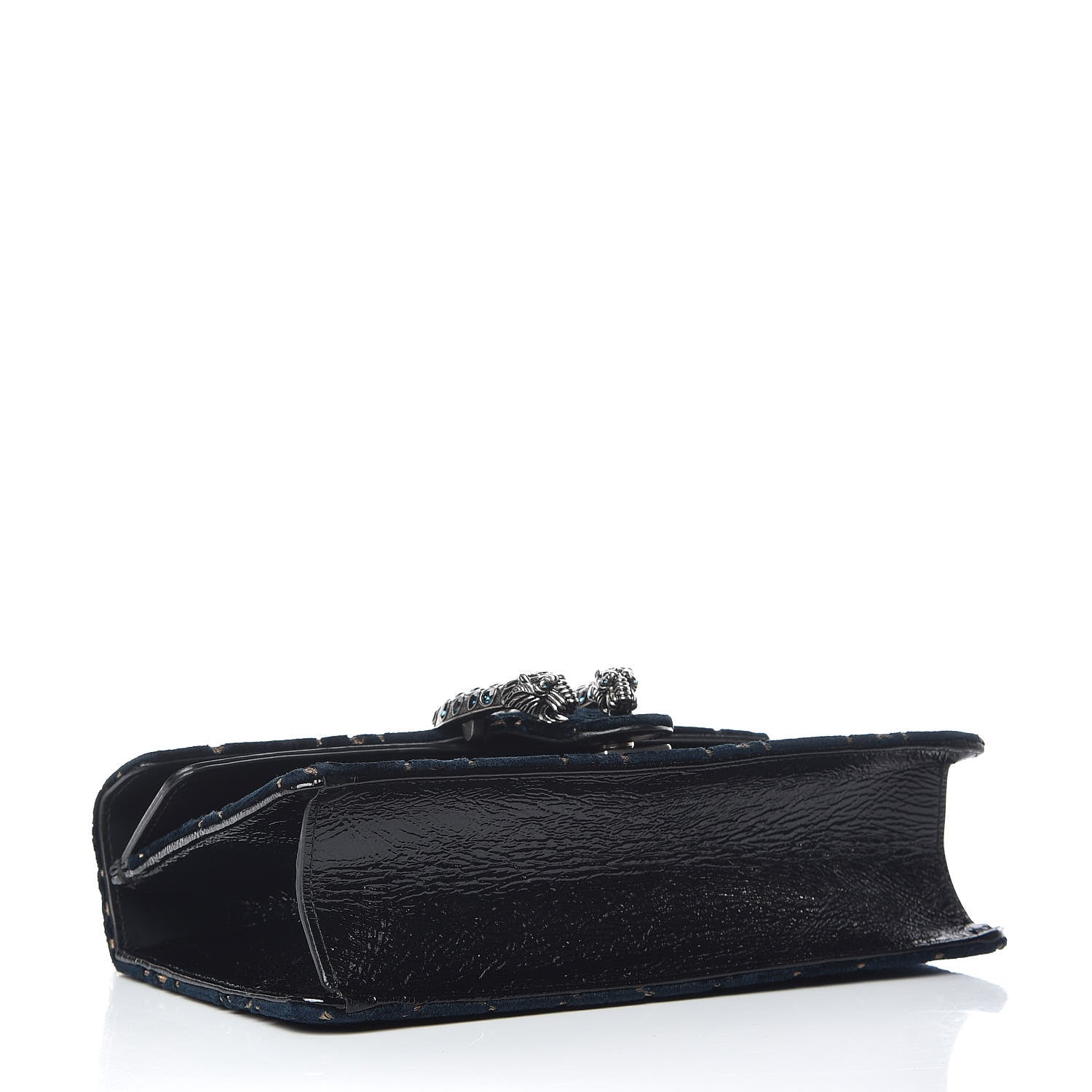 Gucci Velvet Skipper Crystal GG Monogram Small Dionysus Shoulder Bag Blue Beige Black 5 of 11