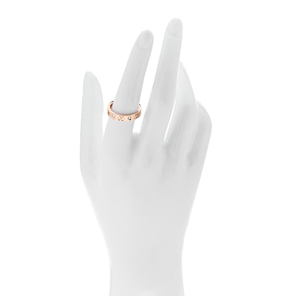 Gucci 18K Rose Gold Diamond Icon Band Ring 56 7.5 2 of 6