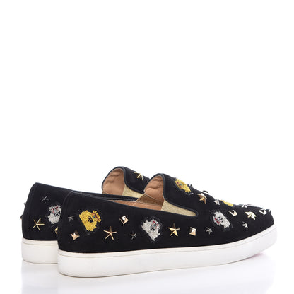 Christian Louboutin Veau Velours Mens Mister Academy Flat 45.5 Black 4 of 14