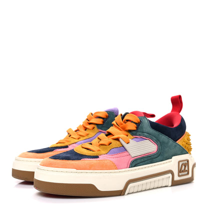 Christian Louboutin Calfskin Suede Spike Astroloubi Donna Low Top Sneakers 38 Multicolor 4 of 8
