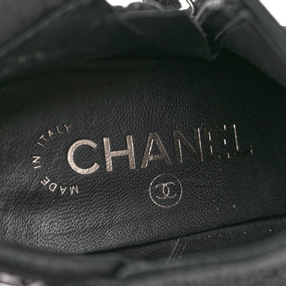 Chanel Suede CC Chain Ankle Boots 36.5 Black 7 of 9