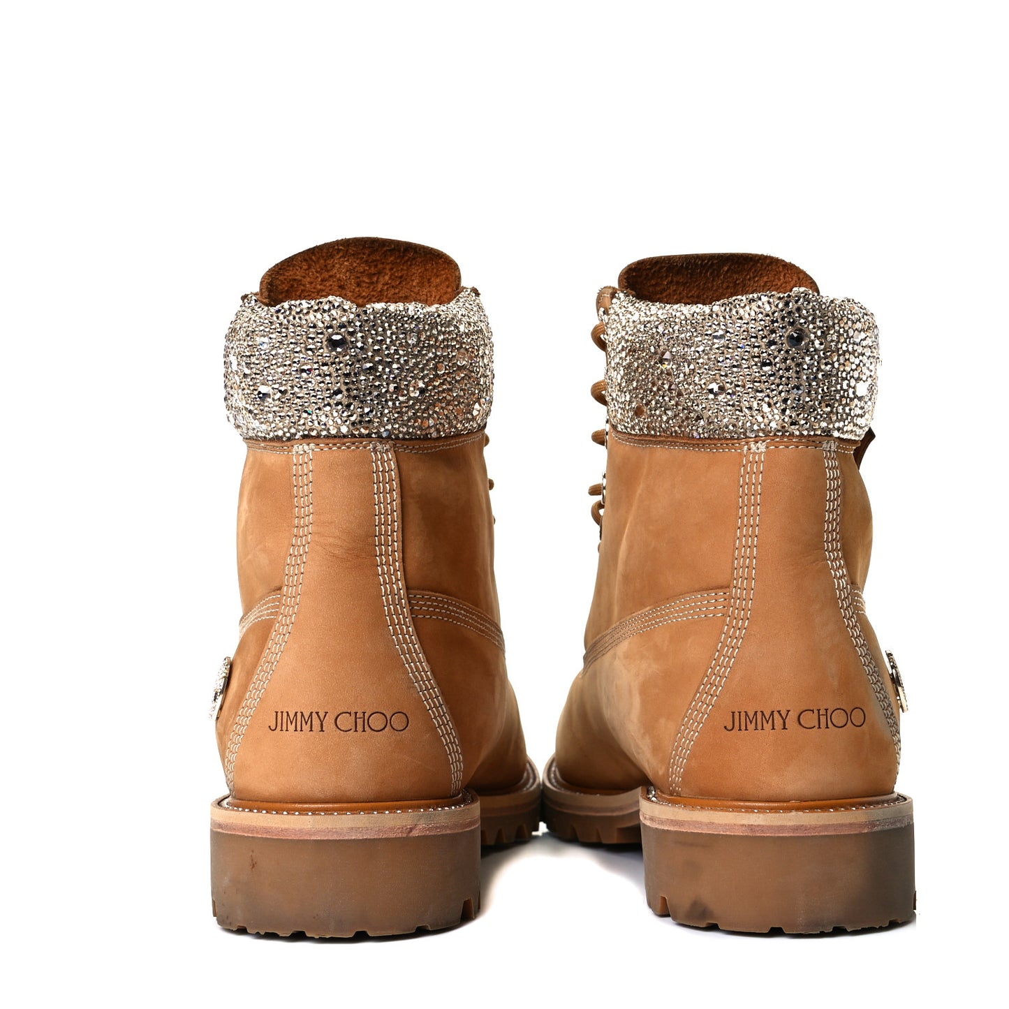 X TIMBERLAND Nubuck Swarovski Crystal Mens Ankle Boots 12 Wheat