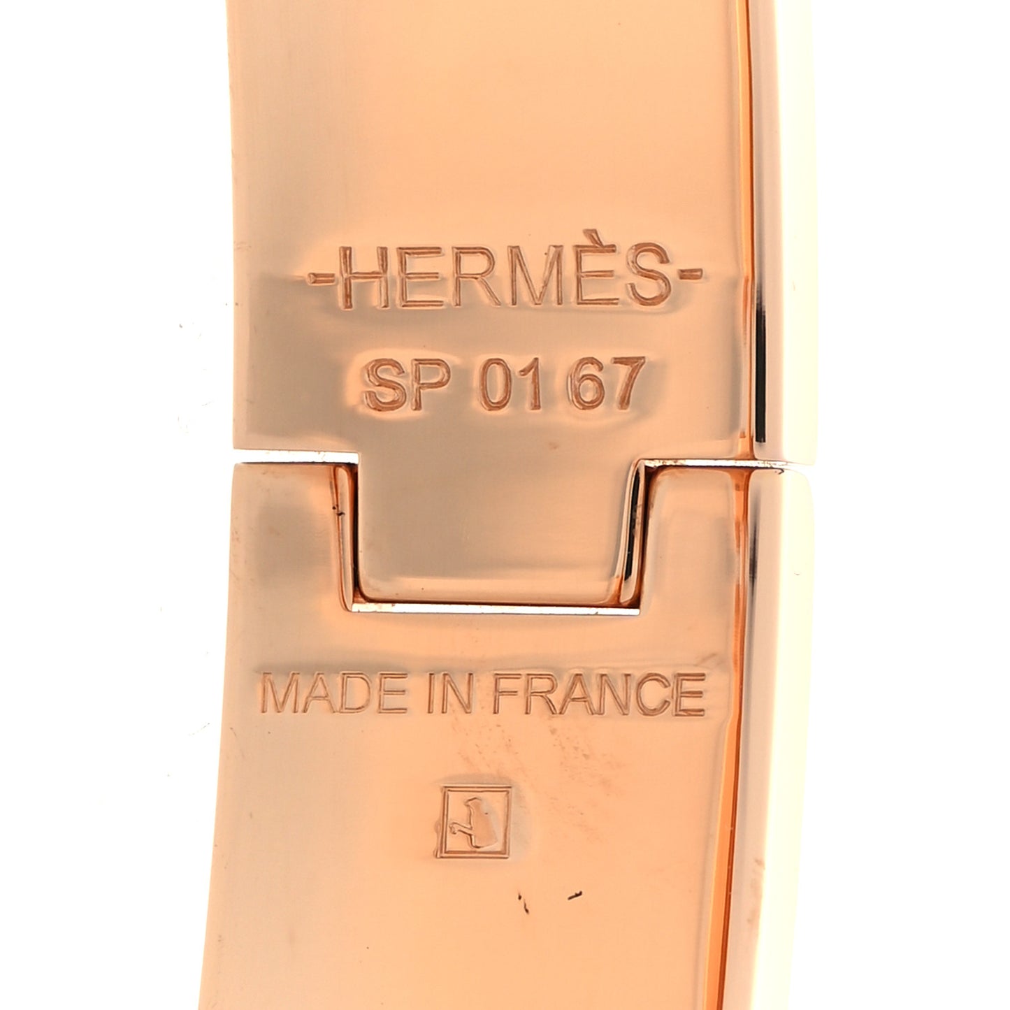 Enamel Narrow Clic Clac H Bracelet PM Rose Velours