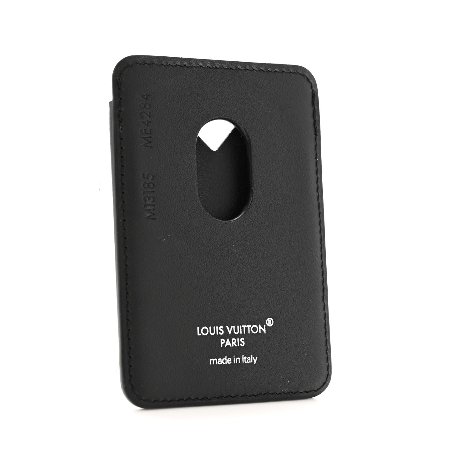 Monogram Macassar Porte-Cartes Magnet Noir