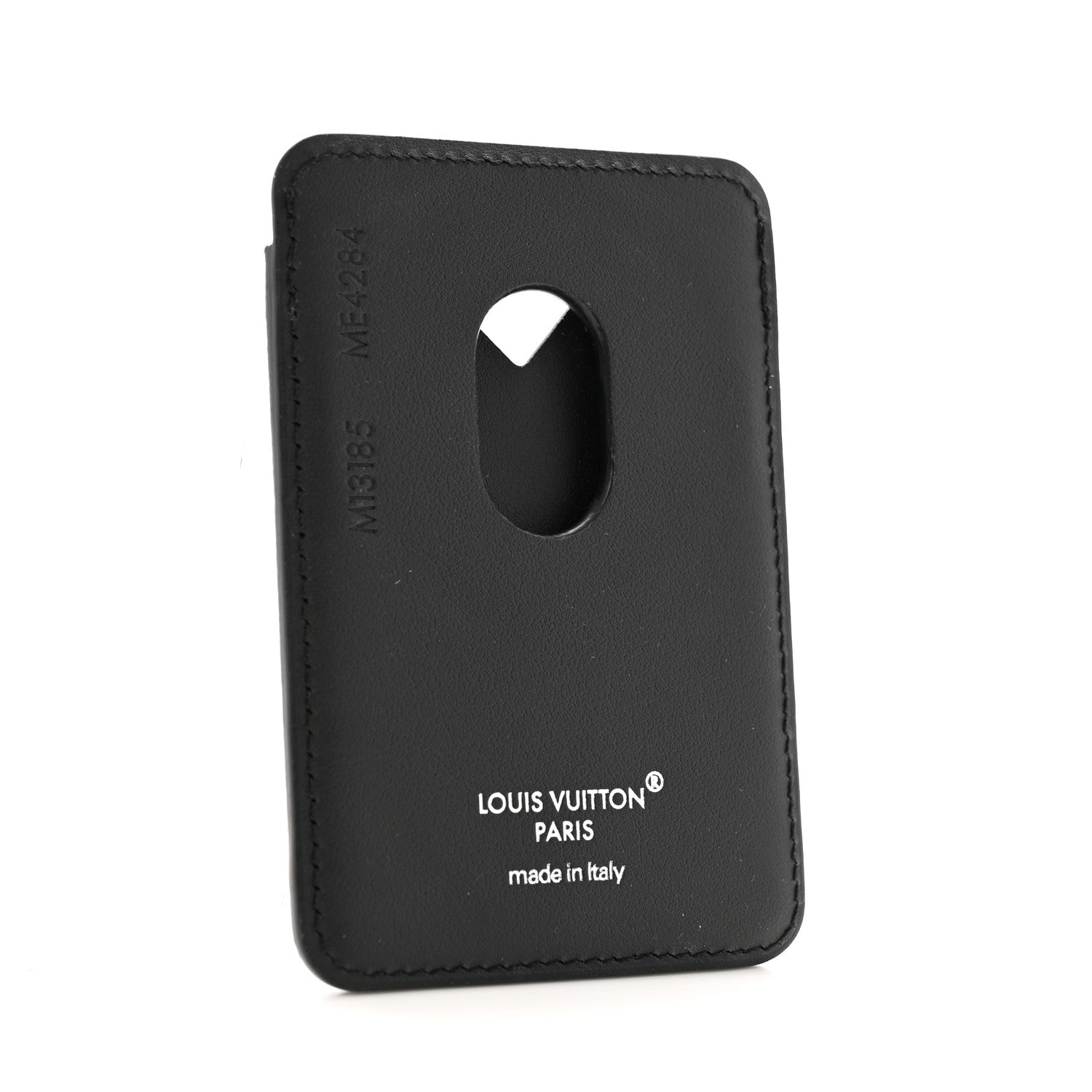 Louis Vuitton Monogram Macassar Porte-Cartes Magnet Noir 3 of 9