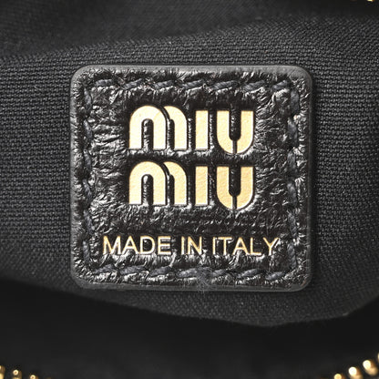 Miu Miu Nappa Crystal Embroidered Mini Wander Hobo Caffe 6 of 9