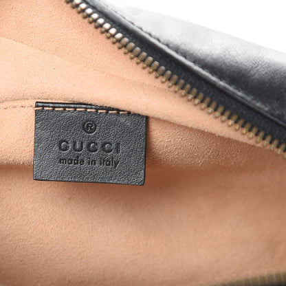 Gucci Calfskin Matelasse Small GG Marmont Chain Shoulder Bag Black 6 of 11