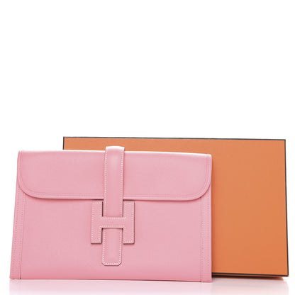 Hermes Epsom Jige PM Clutch Rose Confetti 8 of 8