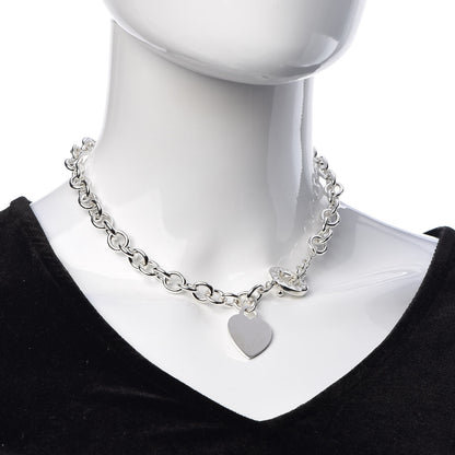 Tiffany Sterling Silver Heart Tag Toggle Necklace 2 of 7