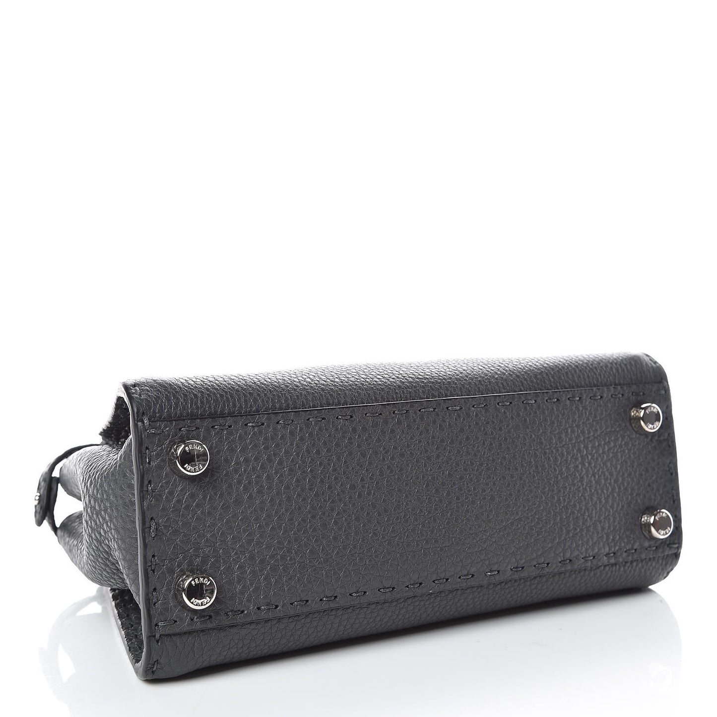 Cuoio Romano Selleria Bi-Color Mini Peekaboo Iconic Satchel Asfalto Latte