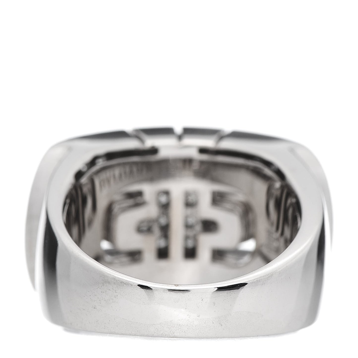 18K White Gold Diamond Parentesi Revolution Ring 51 5.75