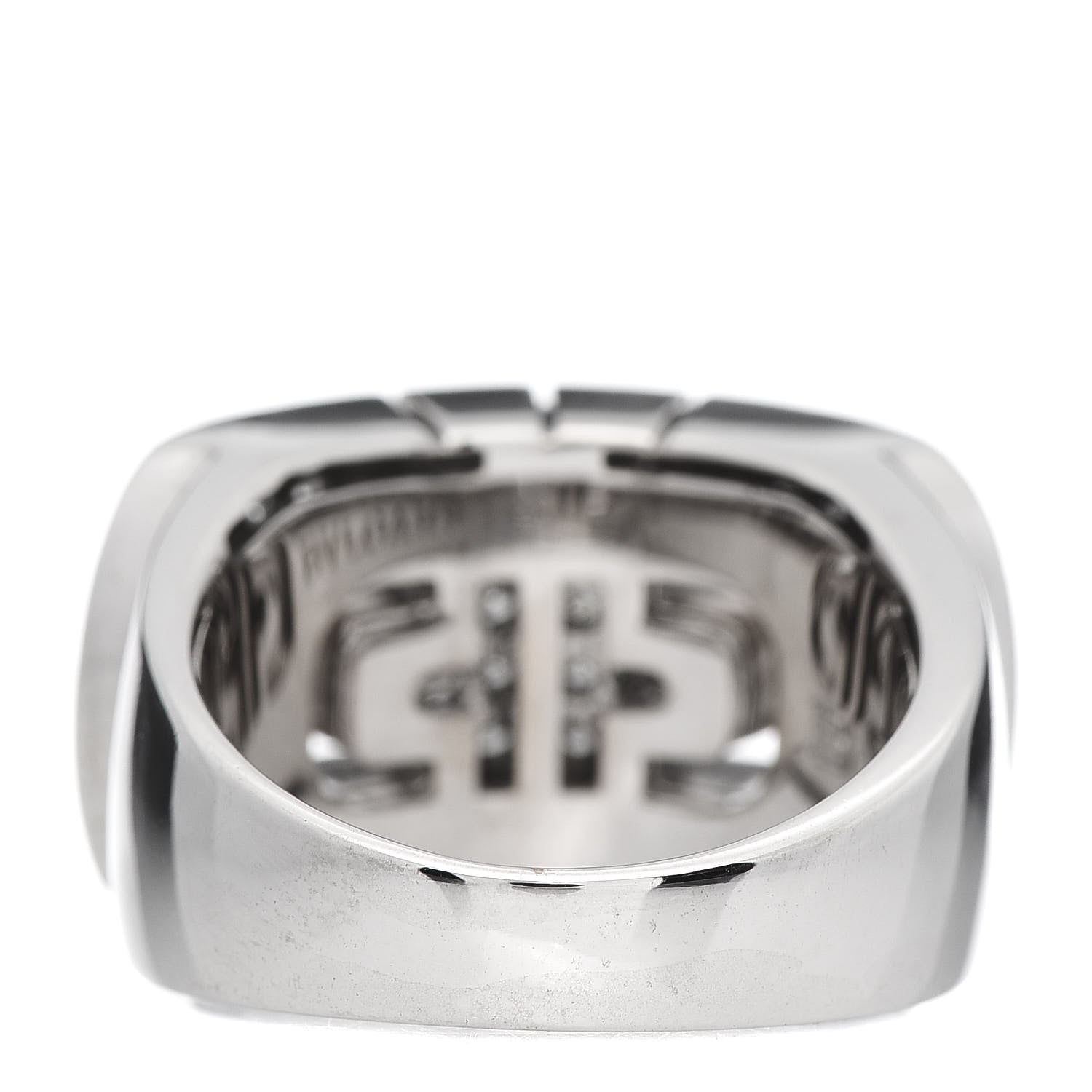 Bulgari 18K White Gold Diamond Parentesi Revolution Ring 51 5.75 4 of 6