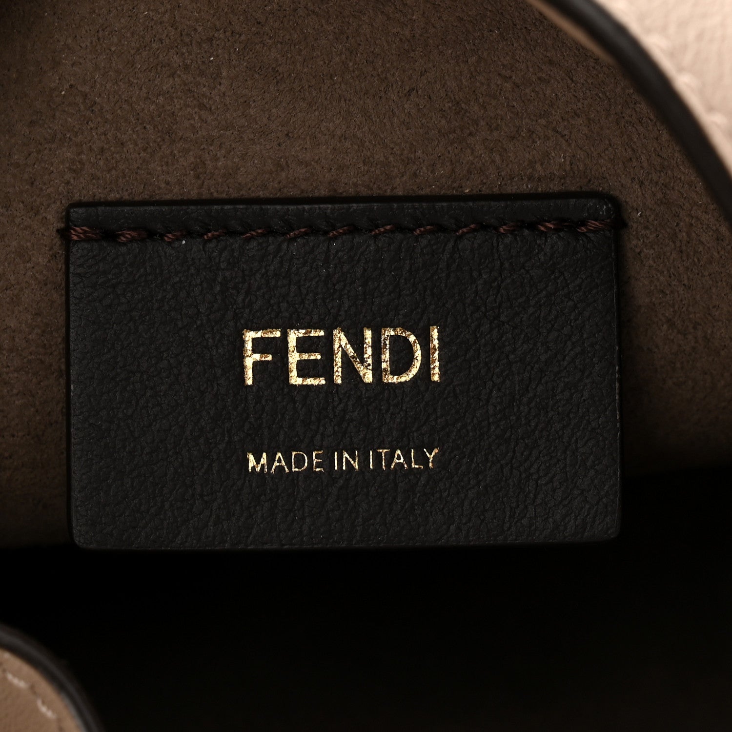 Fendi Canvas Vitello King FF Embroidered Mini Mon Tresor Bucket Bag Matcha Milk Dove 6 of 10