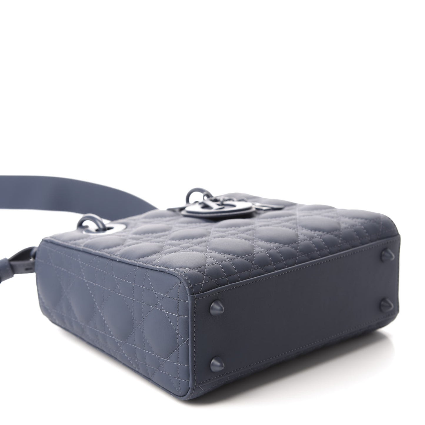Ultra Matte Calfskin Cannage Small My ABCDior Lady Dior Dark Denim Blue