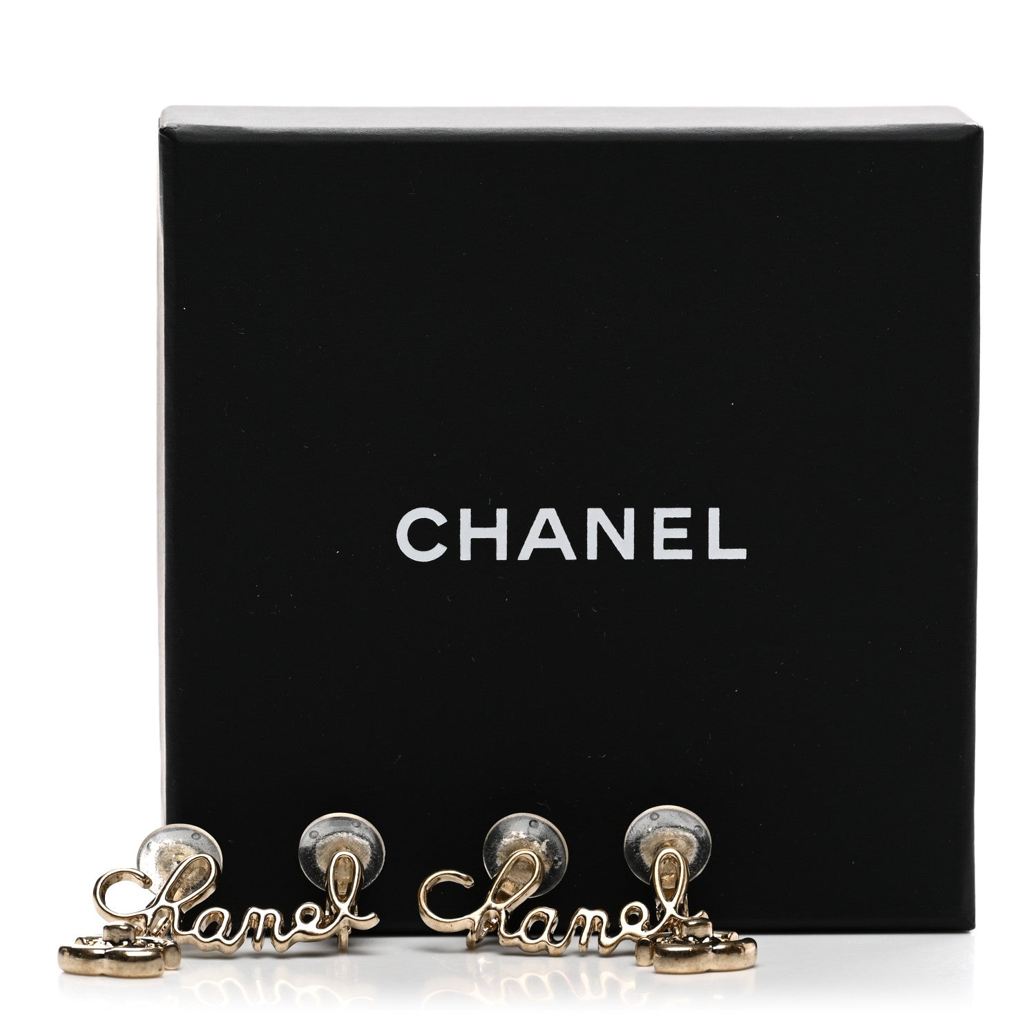 Chanel Metal Logo CC Turnlock Clip On Earrings Gold 5 of 5