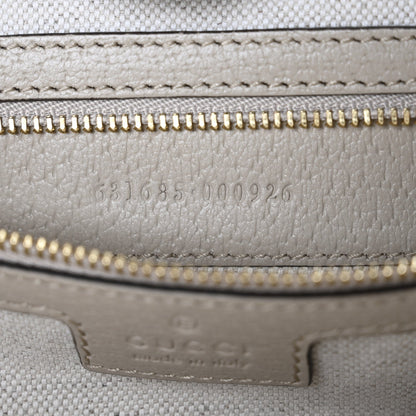 Gucci GG Supreme Monogram Textured Dollar Calfskin Web Large Ophidia Shopping Tote Beige Mystic White Oatmeal 7 of 12