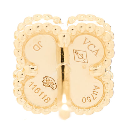 Van Cleef & Arpels 18K Yellow Gold Black Onyx Sweet Alhambra Earrings 3 of 3