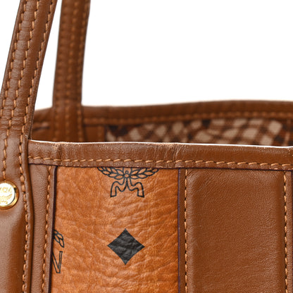 MCM Visetos Medium Liz Reversible Shopper Tote Cognac 11 of 17