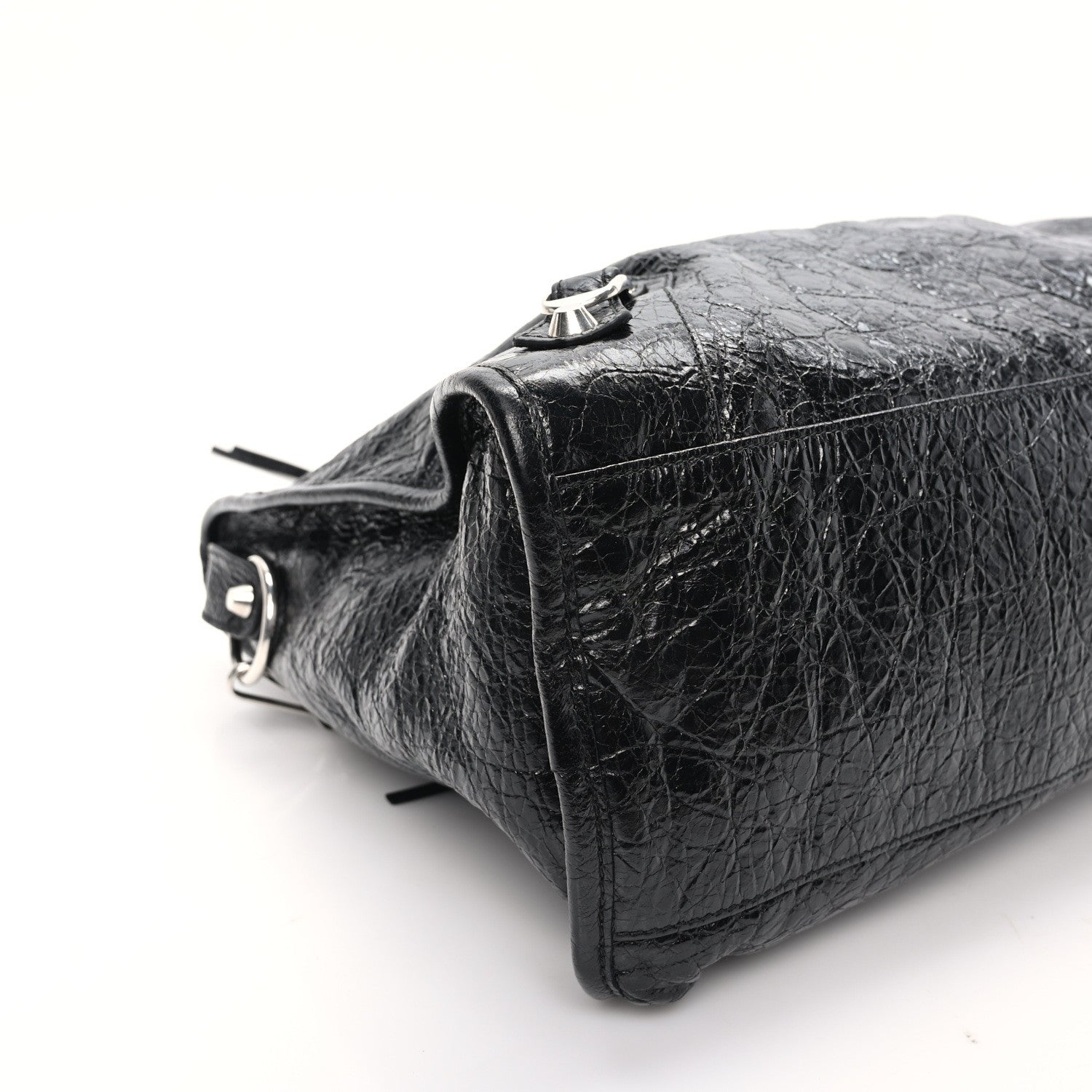 Balenciaga Agneau Arena Silver Hardware Medium Le City Black 9 of 10
