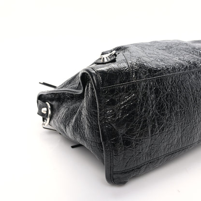 Balenciaga Agneau Arena Silver Hardware Medium Le City Black 9 of 10