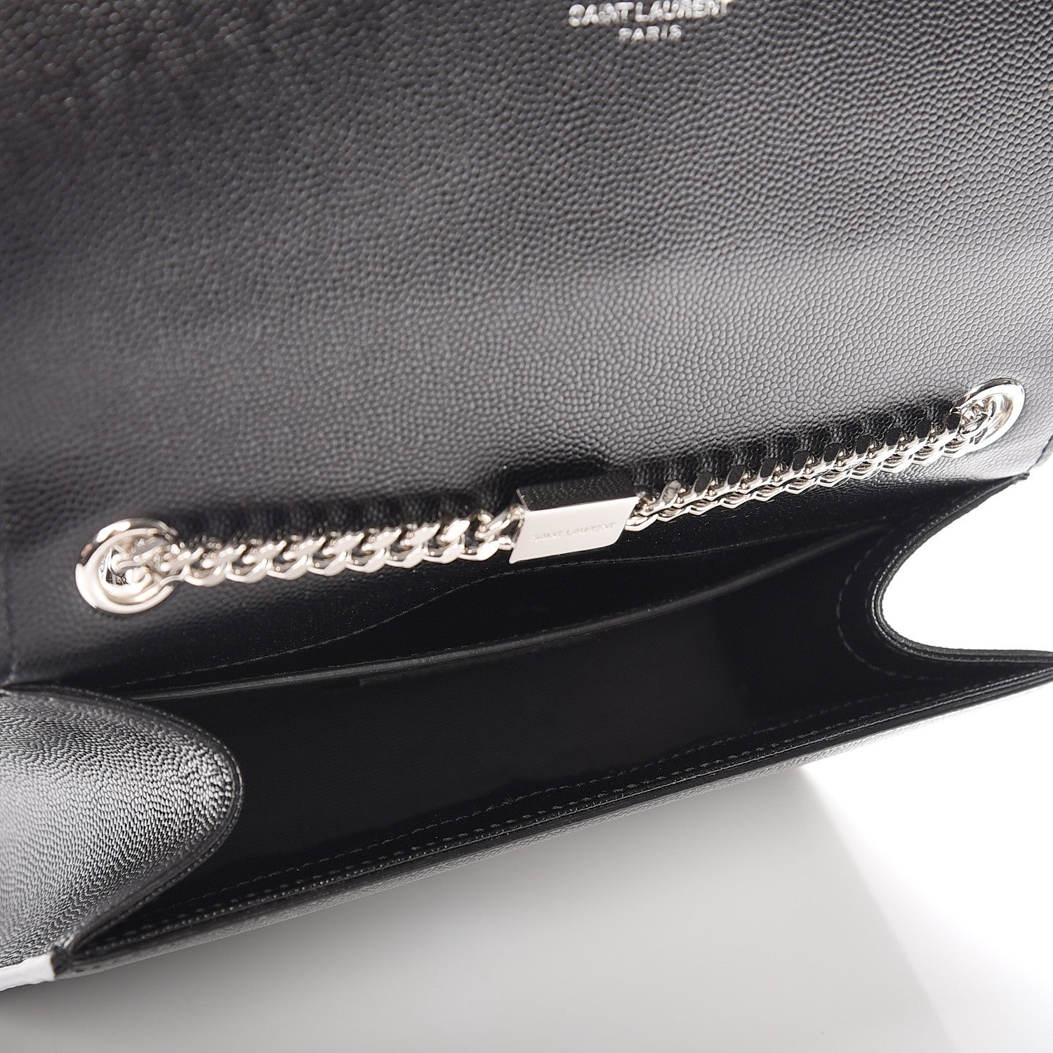 Saint Laurent Grain De Poudre Small Monogram Kate Satchel Black 5 of 6