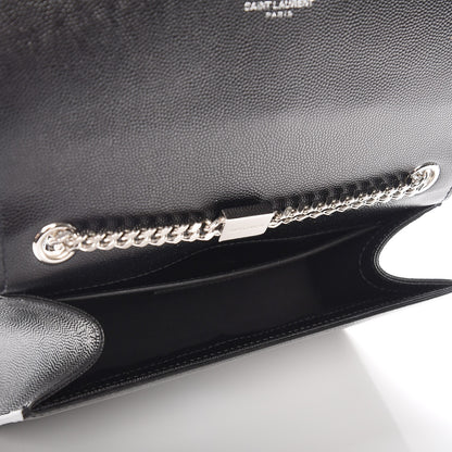 Saint Laurent Grain De Poudre Small Monogram Kate Satchel Black 5 of 6