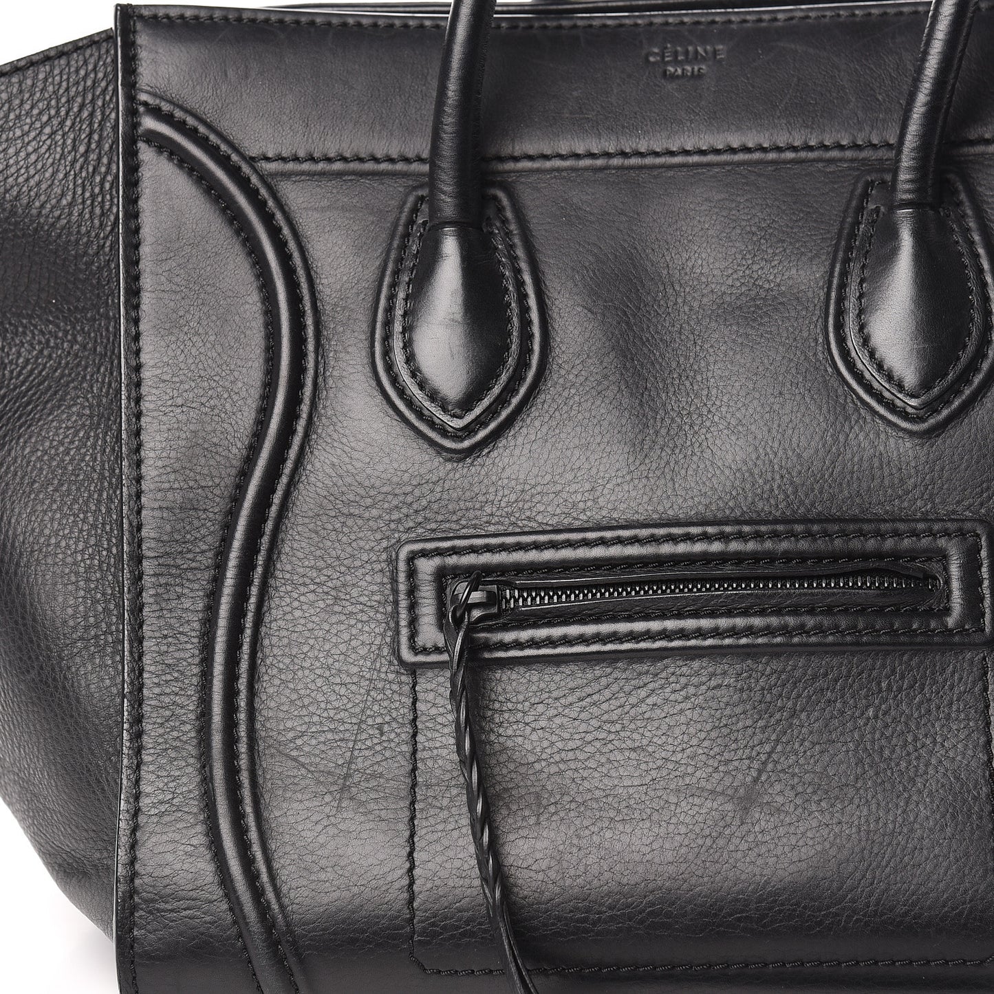 Smooth Calfskin Medium Phantom Luggage Black