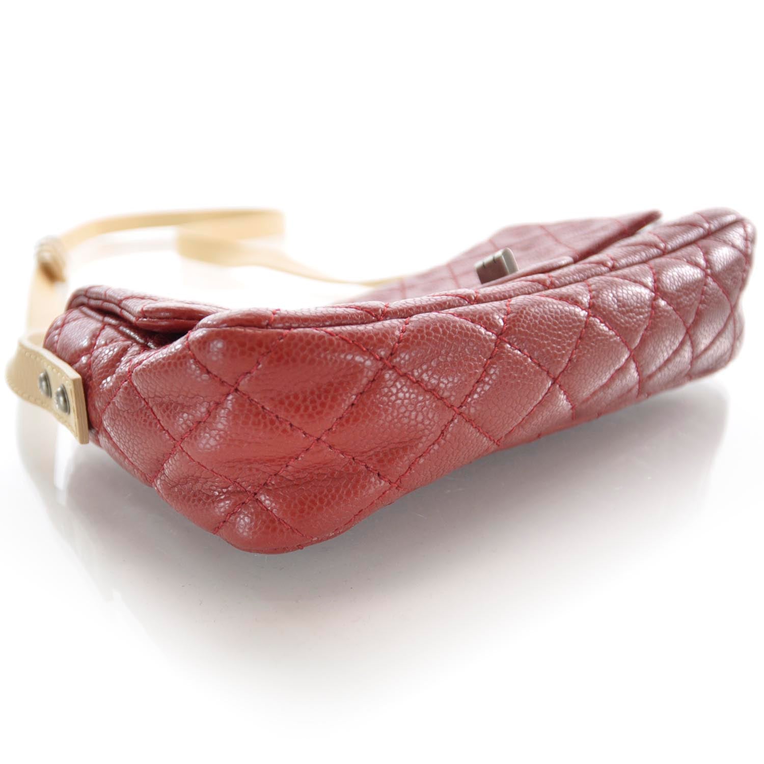 Chanel Caviar Easy 2.55 Messenger Flap Bag Red 4 of 9